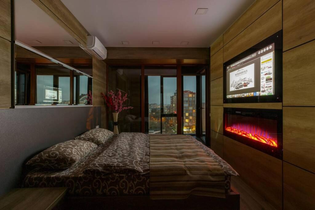City Center. Panoramic Windows. Fireplace. Chisinau Bagian luar foto